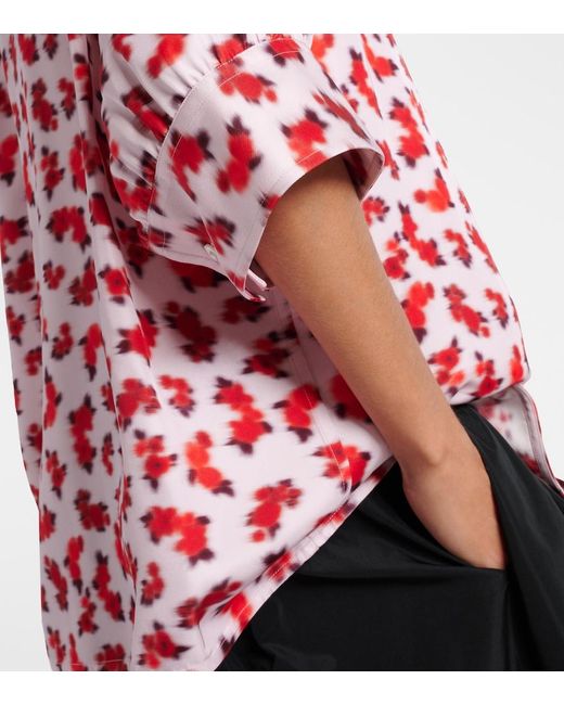 Jil Sander Red Printed Shirt