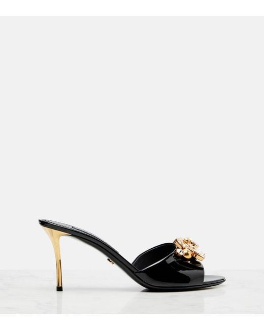Dolce & Gabbana Multicolor Rhinestone-Embellished Mules