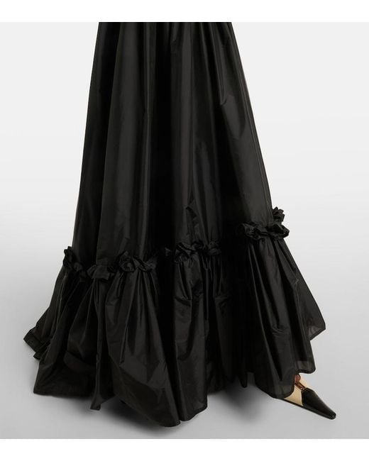 Saint Laurent Black Ruffled Maxi Skirt