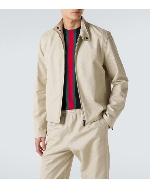 Gucci Natural Gg Canvas Cotton Jacket for men