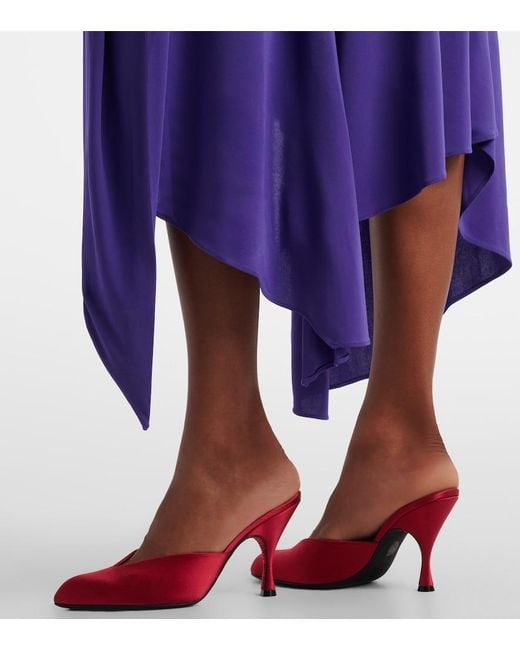 Herbert Levine Red Sitting Pretty Satin Mules