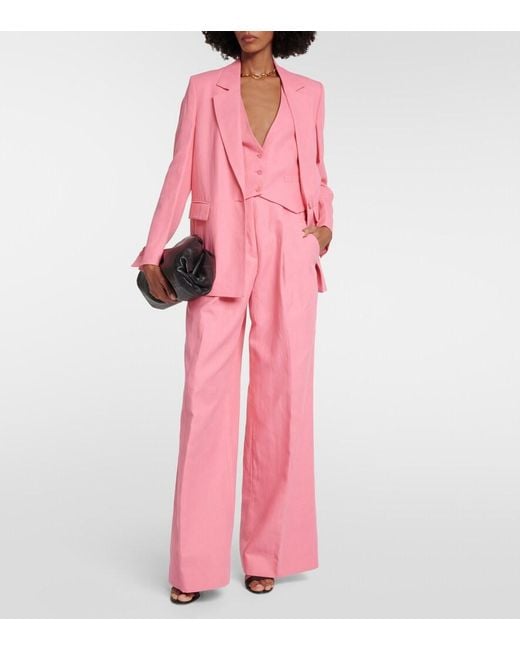 Dorothee Schumacher Pink Colorful Lightness Cotton And Linen Vest