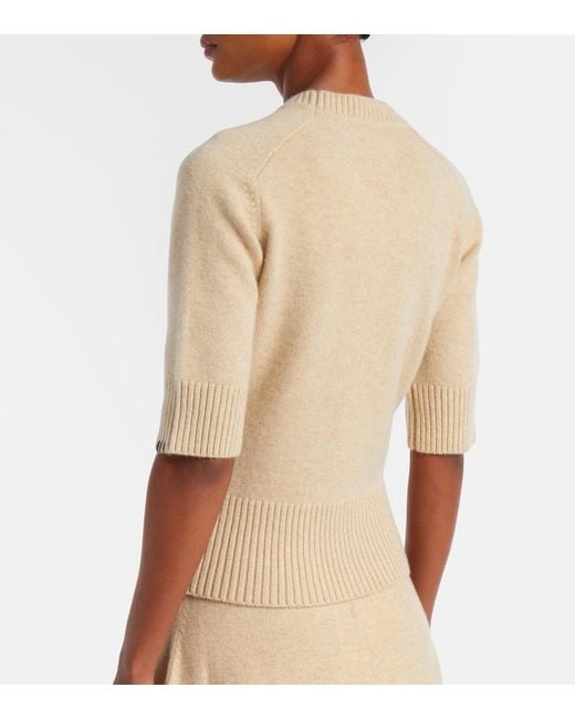 Extreme Cashmere Natural N°374 Lauren Cashmere-Blend Top