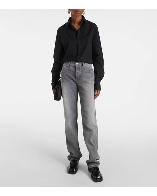 Jeans Regular A Vita Alta di Re/done in Gray