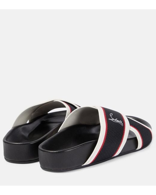 Christian Louboutin Black Hot Cross Bizz Sandal