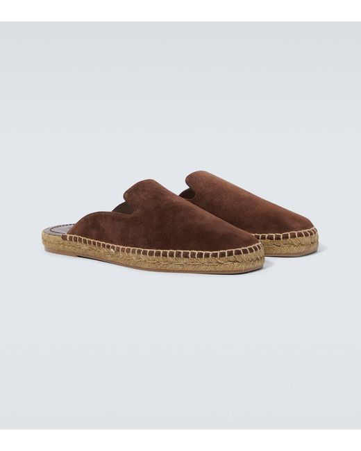 Tom Ford Brown Jude Suede Espadrille Mules for men