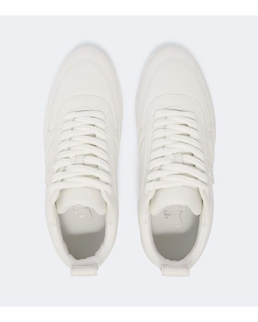 Christian Louboutin White Tutti Rui Leather Low-Top Sneakers for men