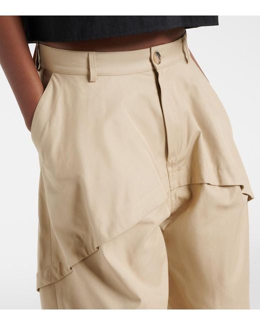 Loewe Natural Paula's Ibiza Cotton Wide-Leg Pants