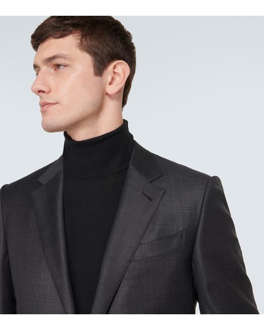 Zegna Gray Trofeo Wool Suit for men