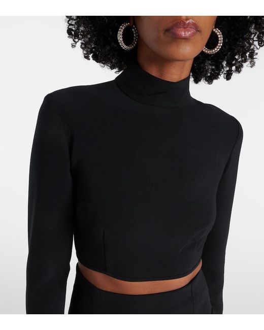 Costarellos Black Cropped Top