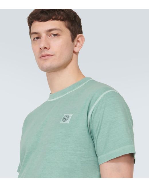 Camiseta de jersey de algodon Stone Island de hombre de color Green