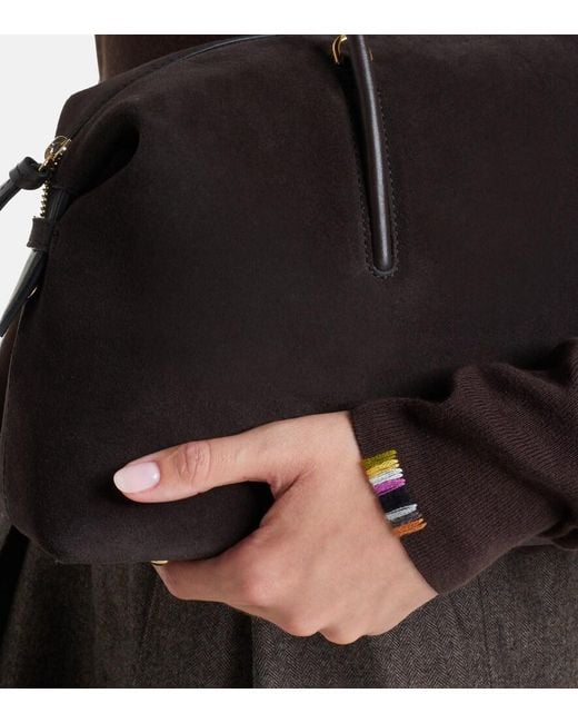 Extreme Cashmere Brown N°392 Eel Cotton And Cashmere Top