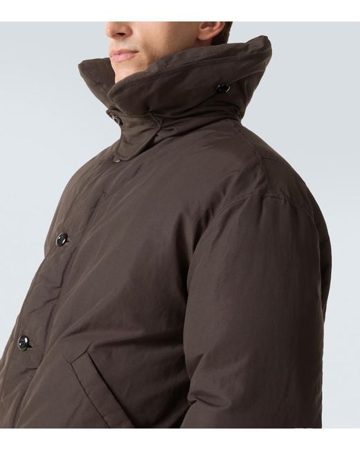 Lemaire Brown Oversized Down Jacket for men