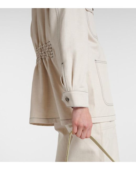 Max Mara Natural Dardano Cotton And Linen Jacket