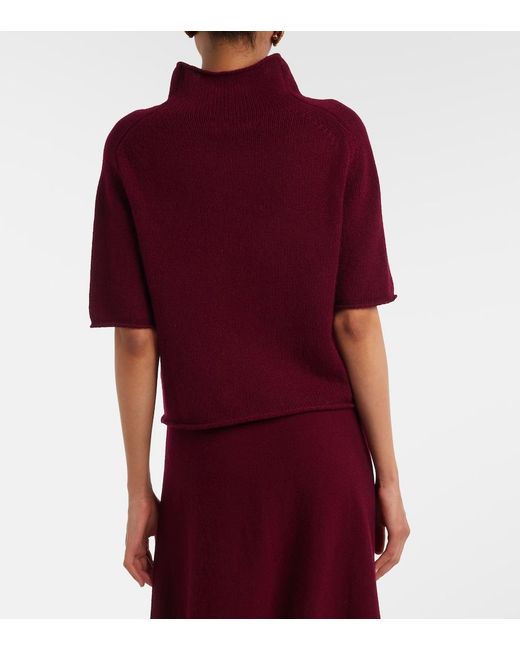 Lisa Yang Red Fride Cashmere Turtleneck Sweater