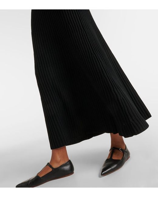 Gabriela Hearst Black Meier Wool And Cashmere Maxi Dress