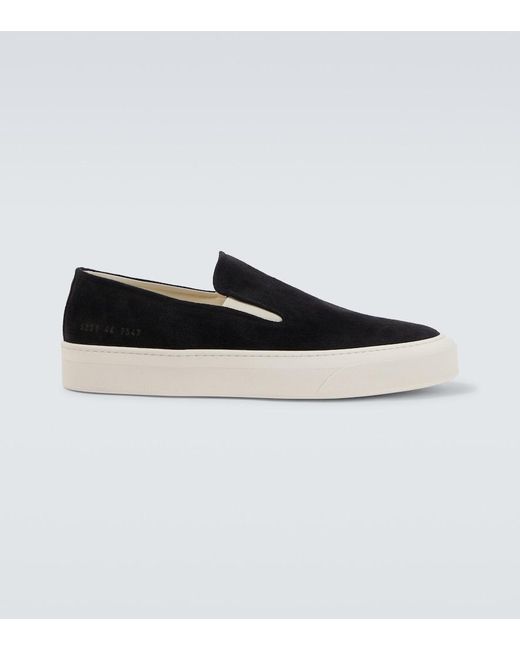 Common Projects Black Suede Slip-On Sneakers for men