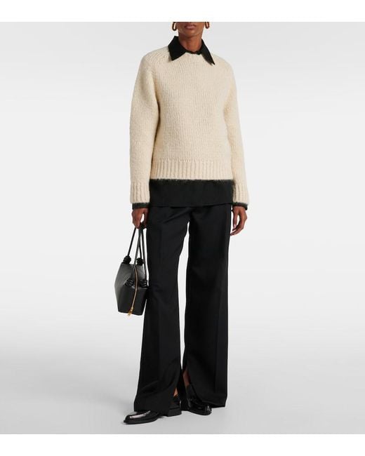 Jil Sander Natural Mohair And Wool-Blend Sweater