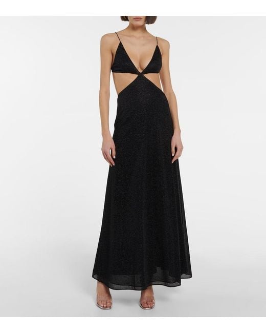 Oseree Black Lumiere Cut Out Dress