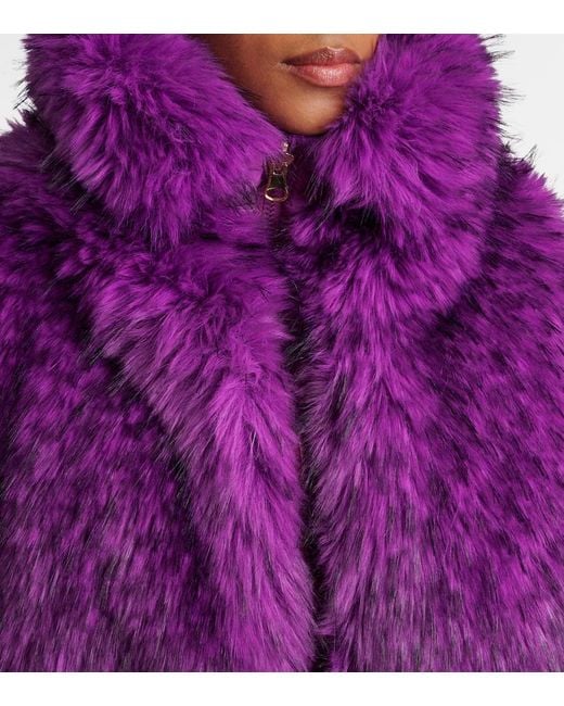 Goldbergh Purple Indira Reversible Faux-Fur Ski Jacket