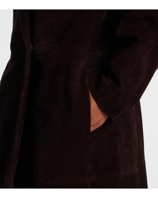 Staud Brown Sabine Suede Coat