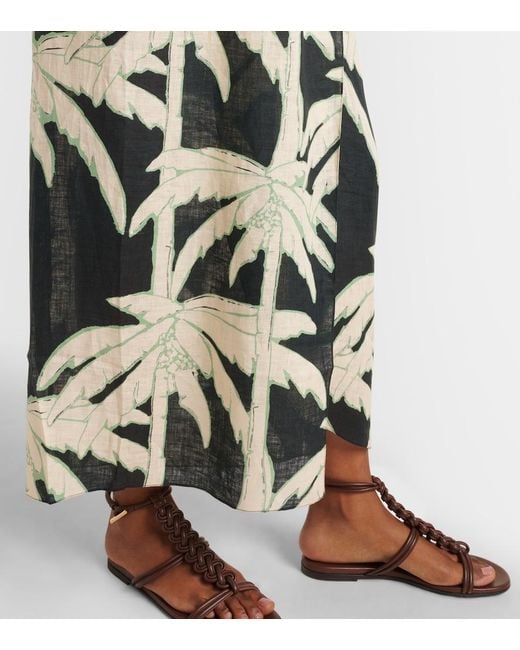 Johanna Ortiz White Printed One-Shoulder Midi Dress