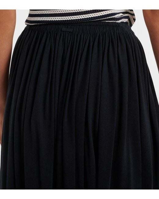 Max Mara Black Jersey Maxi Skirt
