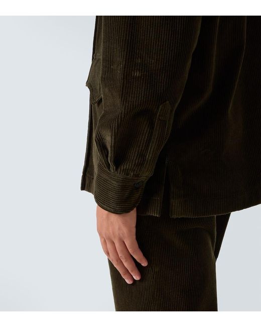 Rubinacci Hemd Aus Baumwoll-Cord in Black für Herren