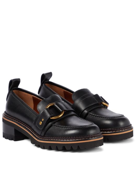 See By Chloé Black Erine Leather Loafers