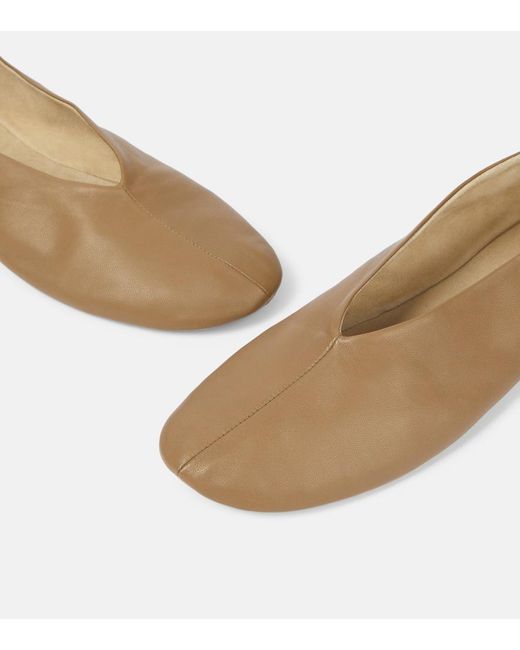 The Row Brown Slip-Ons Stella Aus Leder