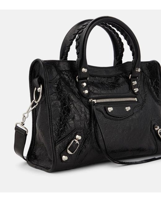 Balenciaga Le City Small Leather Shoulder Bag in Black Lyst