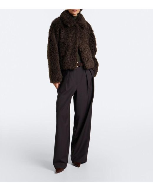 Vince Black Cropped Boucle Blouson Jacket