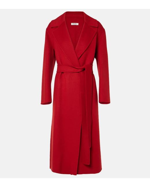 Max Mara Livia Wool Coat in Red | Lyst
