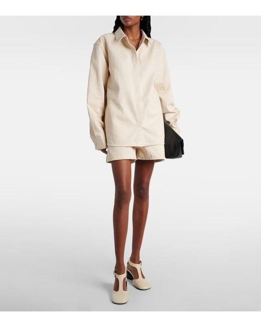 Jil Sander White Leather Mary Jane Pumps