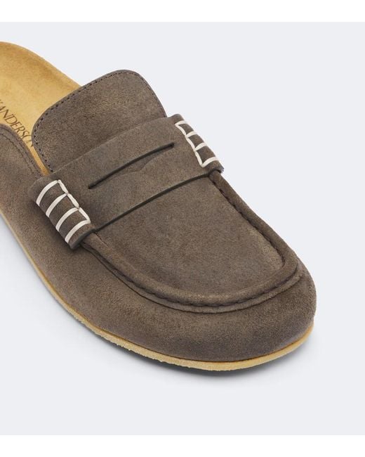 J.W. Anderson Brown Stitch Suede Mules