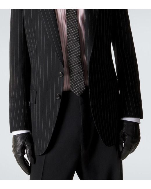 Tom Ford Black Polka-Dot Silk Jacquard Tie for men