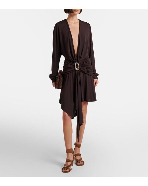 Christopher Esber Brown Doma Embellished Suede Sandals