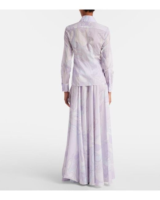Emilio Pucci White Orchidee Cotton Shirt