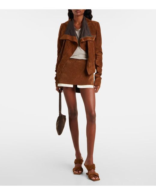 Rick Owens Brown Suede Jacket