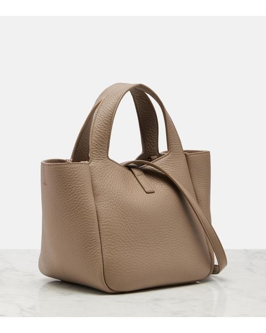 Saint Laurent Brown Le 5 A 7 Bea Baby Leather Top-Handle Bag