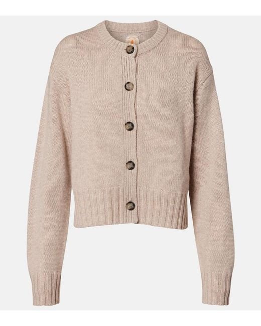 Jardin Des Orangers Natural Wool And Cashmere Cardigan