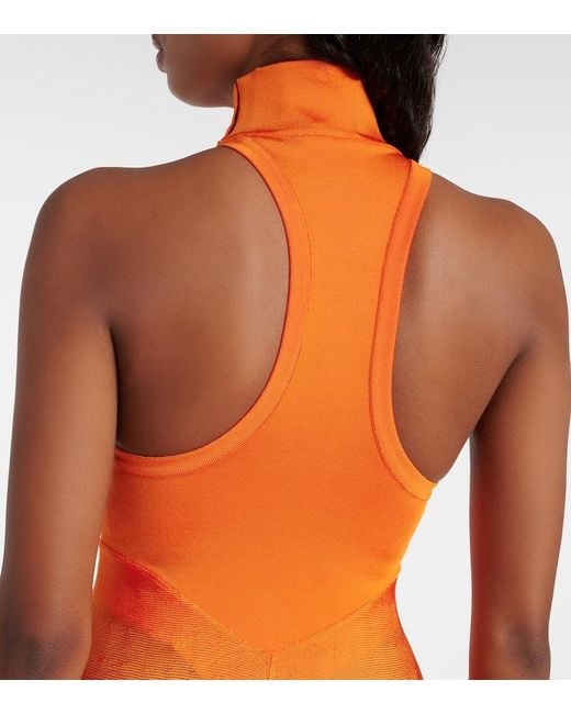 Robe En Jersey Alaïa en coloris Orange