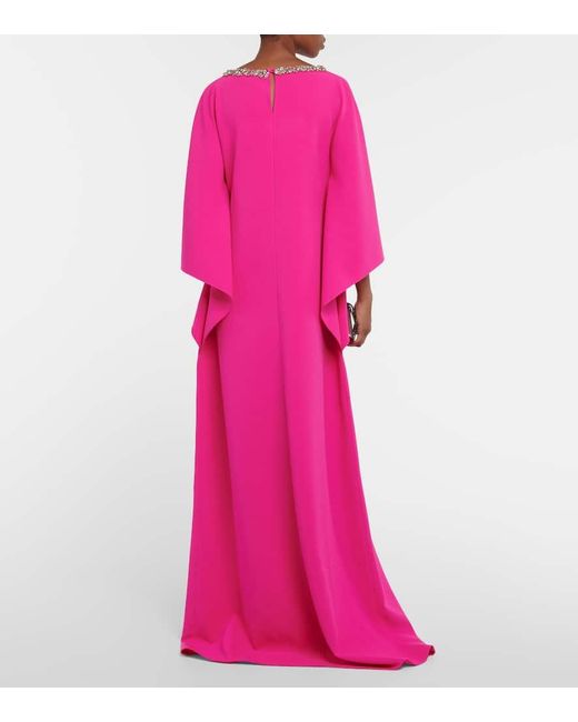 Safiyaa Pink Verzierte Robe Arama Aus Crepe