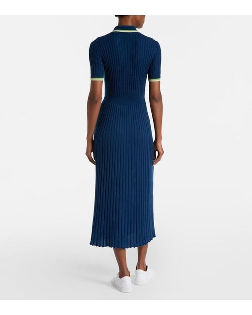 Gabriela Hearst Blue Eyot Cashmere And Silk Midi Dress