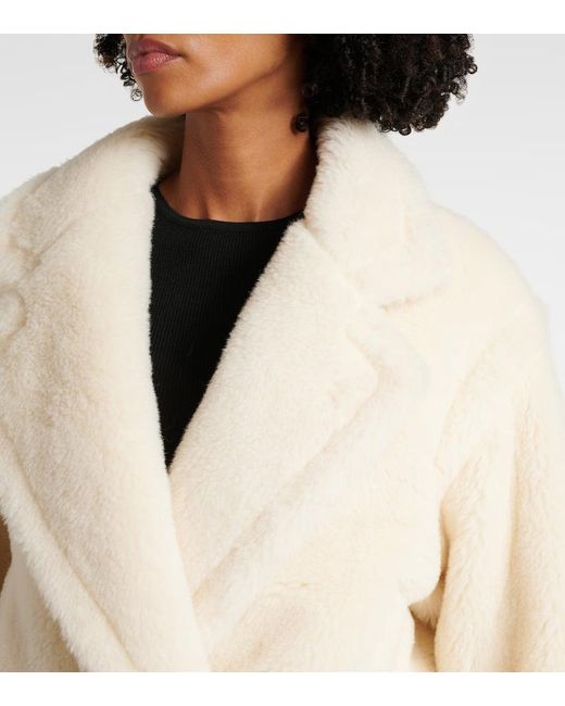 Max Mara Natural Oggeri Alpaca, Wool, And Silk Teddy Coat