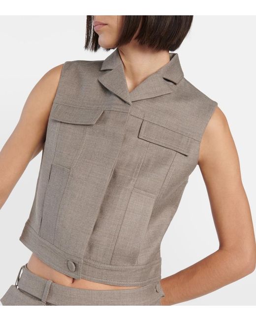 AYA MUSE Brown Mia Wool Crop Top
