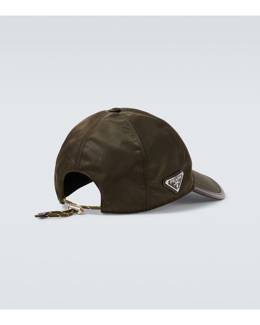 Prada Green Speedrock Re-Nylon Baseball Cap for men