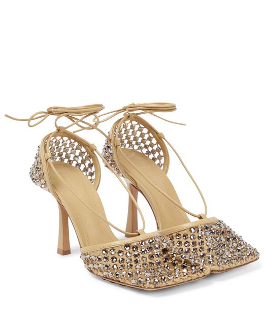 Bottega Veneta Rubber Sparkle Stretch Embellished Pumps in Metallic | Lyst