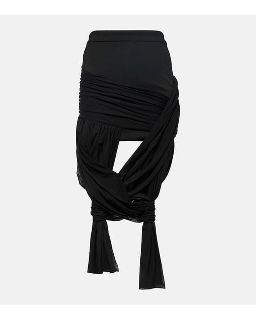 J.W. Anderson Black Knot-Detail Wrap Skirt