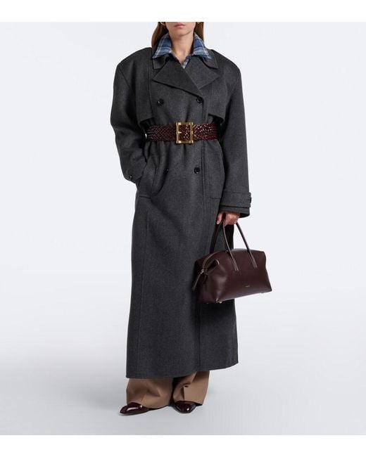 DeMellier London Brown Stockholm Midi Leather Top-Handle Bag